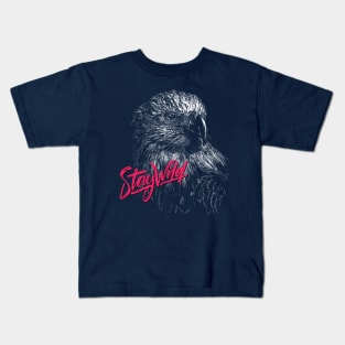 Eagle   |   Hand Drawn Illustration   |   With Lettering Kids T-Shirt